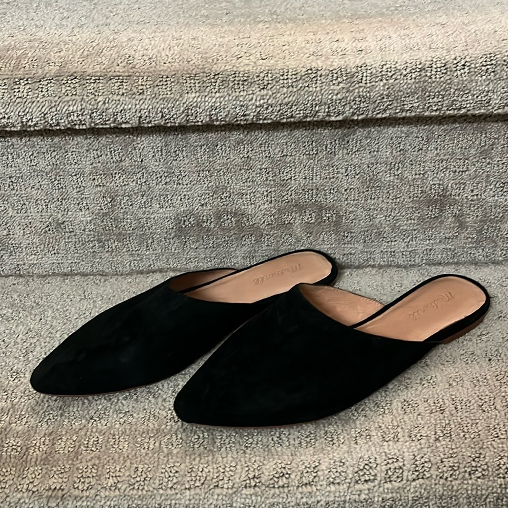 Madewell Remi suede flat mules size 10
